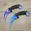 CS GO Counter Strike claw Karambit Knife tactical survival TiNeck Knife  Sheath  Real game Knife rainbow camping fix blade knife ► Photo 3/5