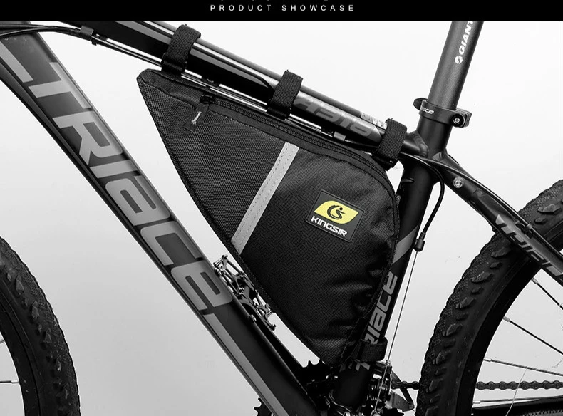 Kingsir брендовая Водонепроницаемая велосипедная Передняя треугольная сумка, сумка для горного велосипеда, велосипедная Передняя труба, сумка для телефона, чехол, сумка для инструментов