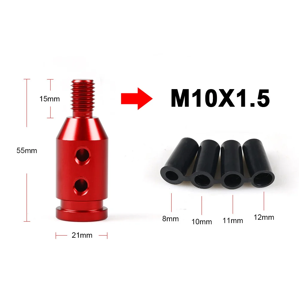 Für M10x1.5/M12x1.25 Gewinde Auto Manuelle Getriebe Schaltknauf Adapter  Aluminium Legierung - AliExpress