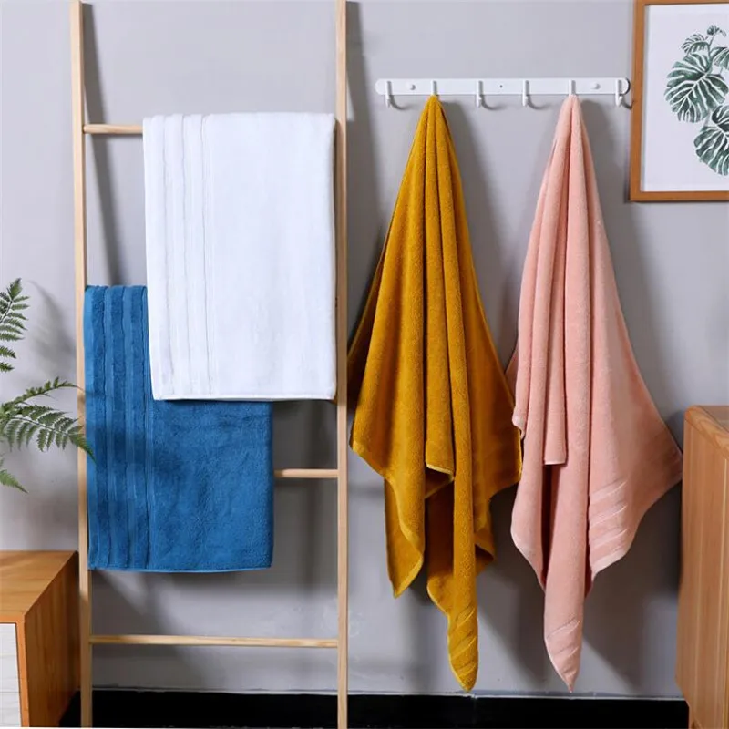 

Premium Terry Cotton Hand Towel 40x80cm Hotel Use Large Bath Towel 80x160cm Strong Absorption Terry Hand Bath Towel Sets