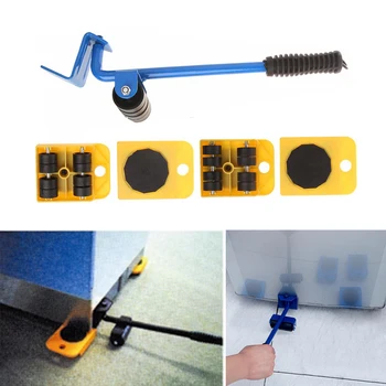 

For 100Kg/220Lbs Elevator Heavy Professional Roller Moving Tool Set Wheel Bar Mover Slider Transport Tool Vehicle