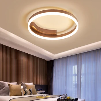 

Gold Round Ring Ceiling Light with Remote Control Modern LED Dimmable Metal Chandelier Lighting for Living Room Bedroom Kitchen