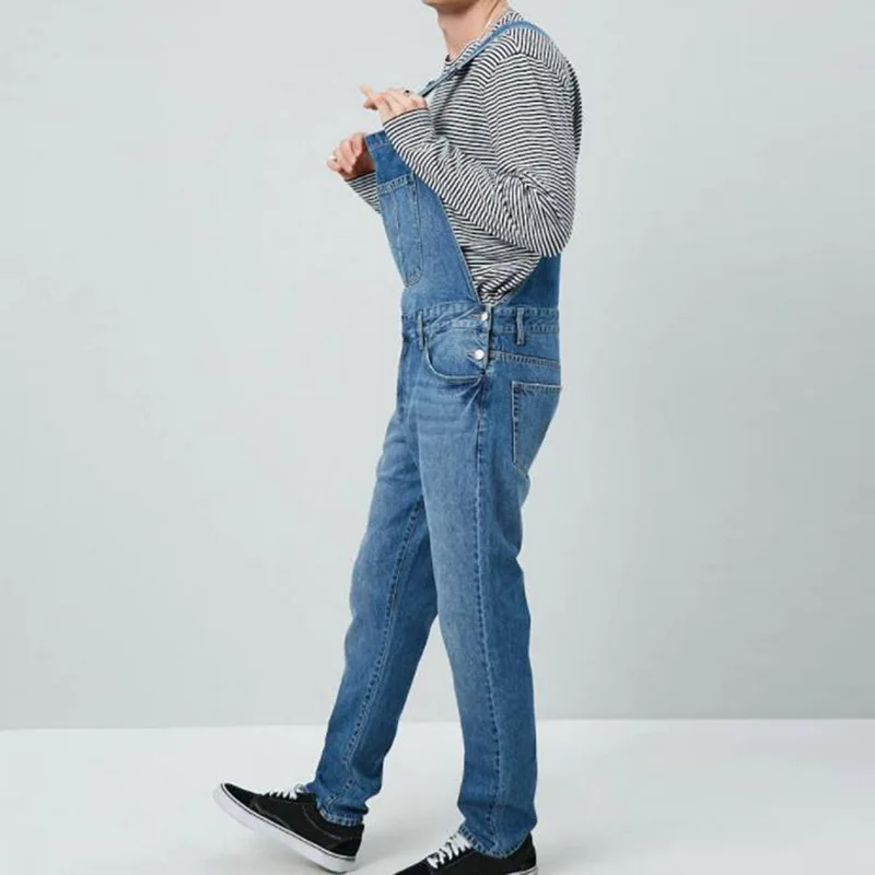 Популярные мужские рваные джинсовые комбинезоны больших размеров, джинсовые комбинезоны с потертостями для мужчин, штаны на подтяжках, размер S-3XL