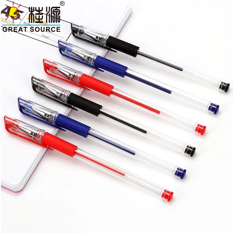 0.5mm Gel Pen Bullet/Needle Tip Black/Red/Bule Ink Writing Pen For Shool Office Stationery Supplies(10 boxes)