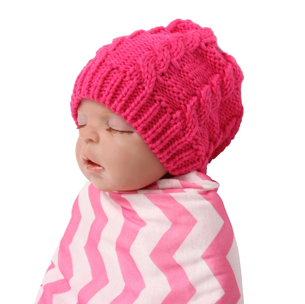Зимняя шапка для маленьких девочек и мальчиков Bebes вязаная крючком милая детская
