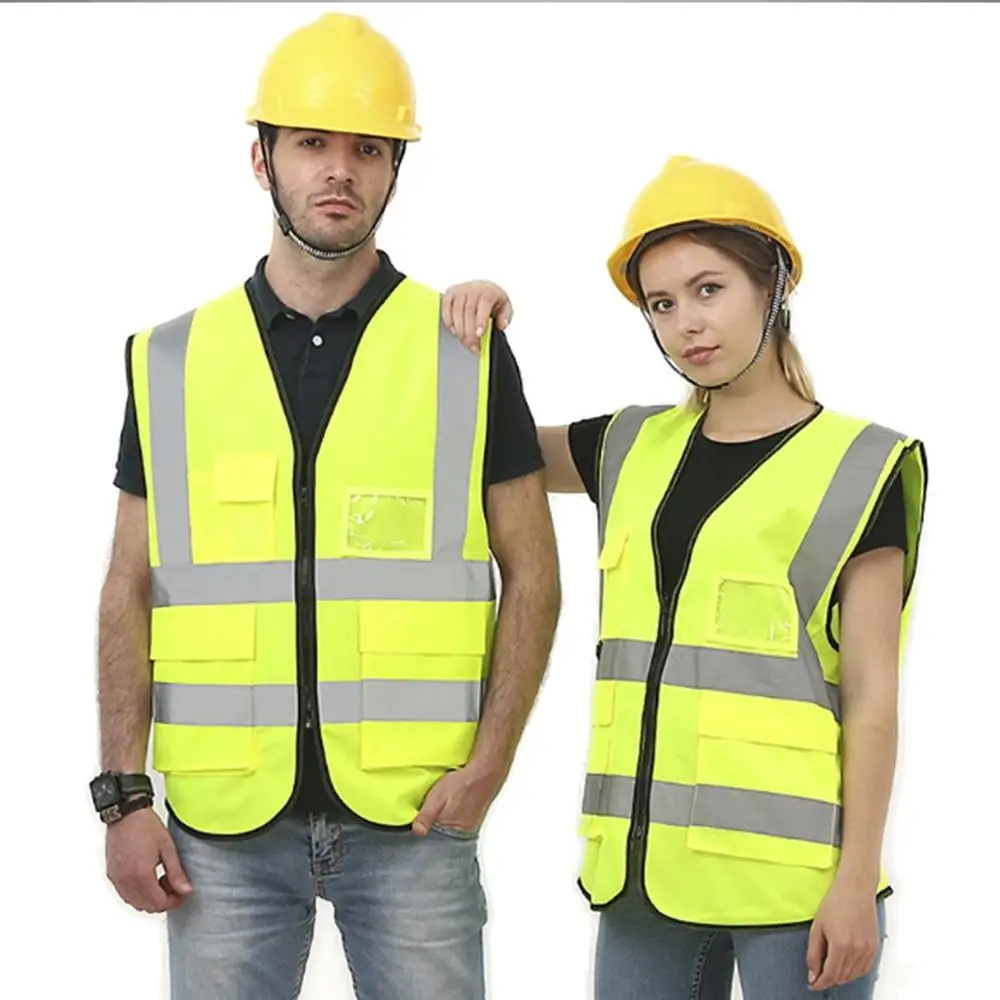 

New Multi-pocket Reflective Vest Riding Traffic Vest Safety Railway Coal Miners Uniform Vest Breathable Reflective Vest
