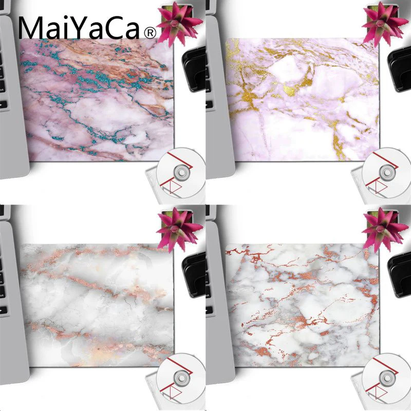 MaiYaCa Золотая мраморная офисная мышка резиновая Коврик Для Мыши DIY дизайн игровая