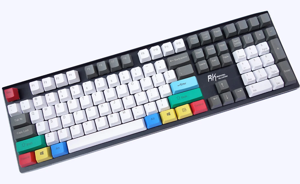 NPKC OEM PBT Keycaps бело серый синий смешанный ANSI макет 61 клавиша 87 клавиш 104 клавиши 108