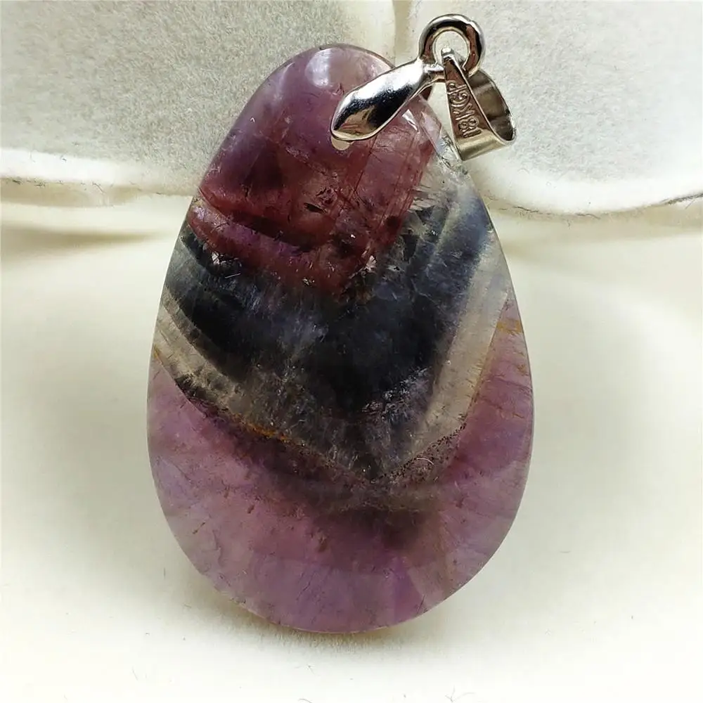 Natural Canada Auralite 23 Necklace Pendant 34x23x6mm Gemstone Party Gift Crystal Water Drop