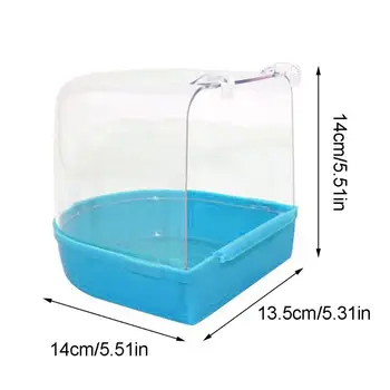 

Out Suspension Caged Bird Bath Multi Cage Covered Parrot Bathing Tub for Small T8WB