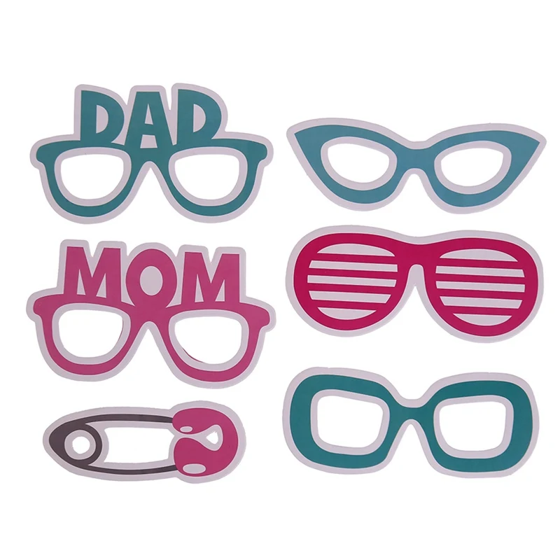 25 шт./компл. Photo Booth Baby Shower его мальчик девочка день рождения украшение для вечеринок Реквизит для фотобудки пол раскрывающий DIY