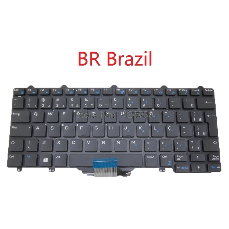 Ноутбук BG BR TI TR TW клавиатура для DELL 7350 E5250 E5270 E7250 E7270 E7450 E7470 болгарский Бразилия Таиланд турецкий китайский - Цвет: BR Brazil