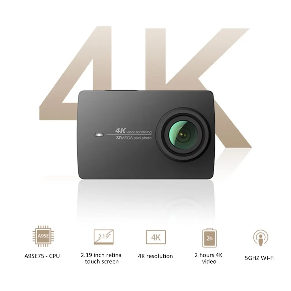 Xiaomi YI 4K экшн Спортивная камера 4 K/30fps видео 12MP Raw изображение с EIS Голосовое управление Ambarella A9SE чип 2,19 дюймов сенсорный экран