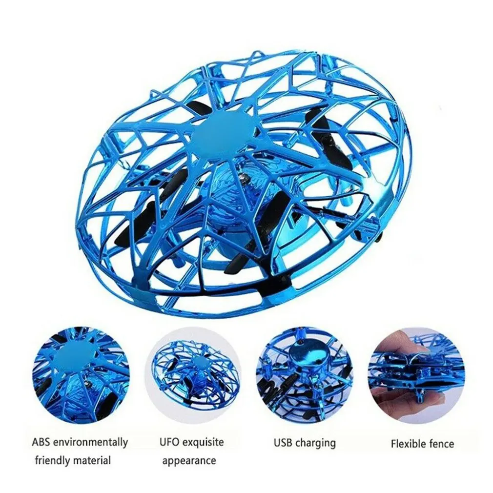 UFO Mini Drone Infrared Sensor UFO Flying Toy Gesture Induction Aircraft for Kids children Model Toys