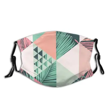 

Anti Dust Mask With Filter PM 2.5 Face Mouth Cover, Tropical Colorful Windproof Face Masks Reusable