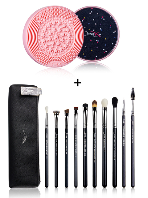 Eye Makeup Brushes Set Professional Eyeshadow Blending Eyeliner Lash Eyebrow Brush Kits Synthetic Hair Cosmetics Bag