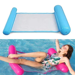 Water Hammock In Air Mattress Inflatable Foating Bed Swimming Pool Beach Lounger Float Sleeping Cushion Portable Foldable Chair