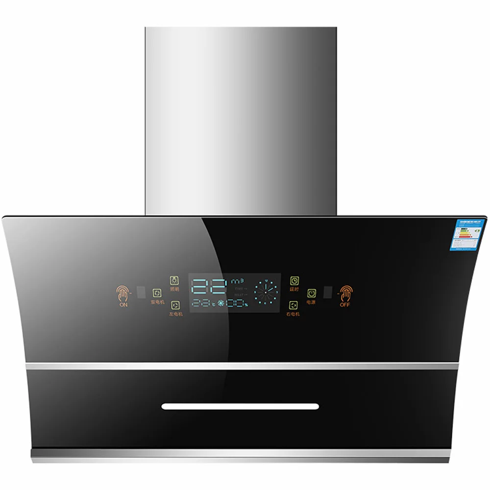 900mm Side suction range hood small household range hood automatic cleaning 22 m³ Big Suction Household Extractor Hood 6