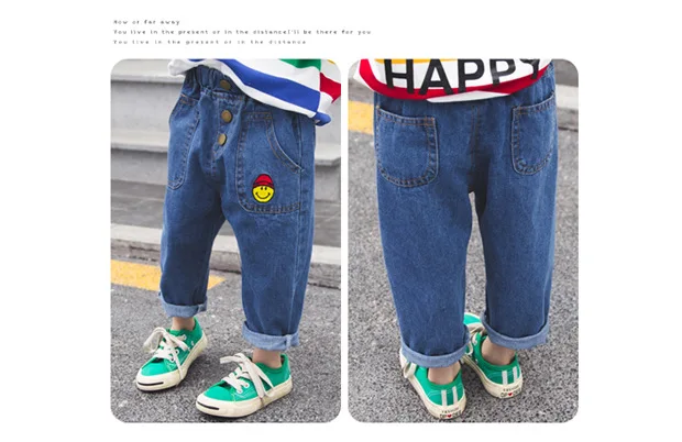 Girls Sports Elasticity Jeans Spring Clothing New Style Children Casual Cowboy Harem Pants Women's Spring And Autumn