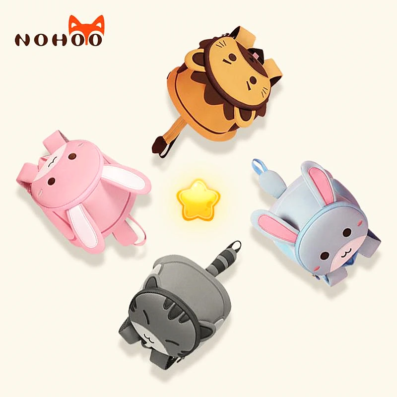cheap NOHOO 3D School bags for girls boys new kids bag randoseru high quality kindergarten backpack sac a dos enfant mochila escolar