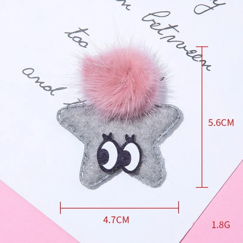 

20pcs hippo star heart Felt Balls Flower DIY Christmas Home Decor Fashion Jewelry Brooch Pins Accessories