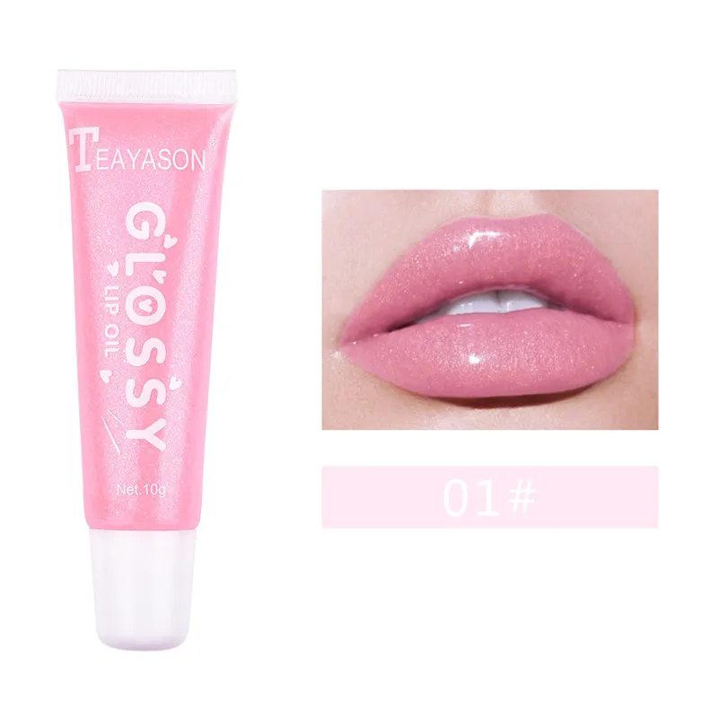 Crystal Jelly Lip Gloss Moisturizing Shiny glitter liquid lipstick clear lipgloss beauty Cosmetics lip tint Make Up Tool - Цвет: 01