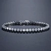 solid 925 sterling silver 4mm 17cm 19CM CZ tennis bracelet bangle for women wedding fashion jewelry wholesale party gift S4777 ► Photo 1/6