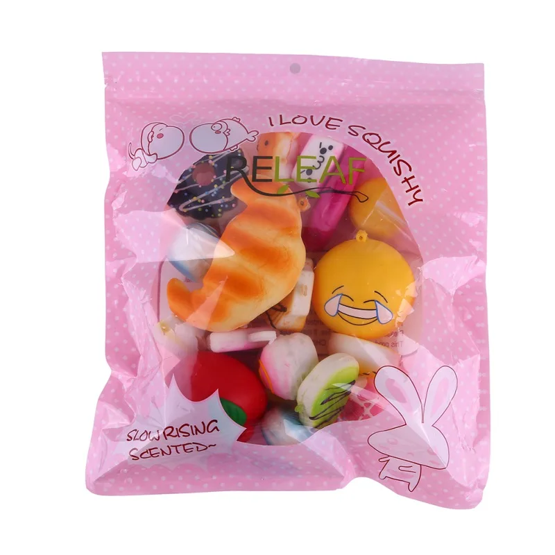 Kawaii искусственные продукты эластичные мягкие игрушки замедлить рост для детей взрослых снимает стресс тревога образец модели - Цвет: 20 PCS
