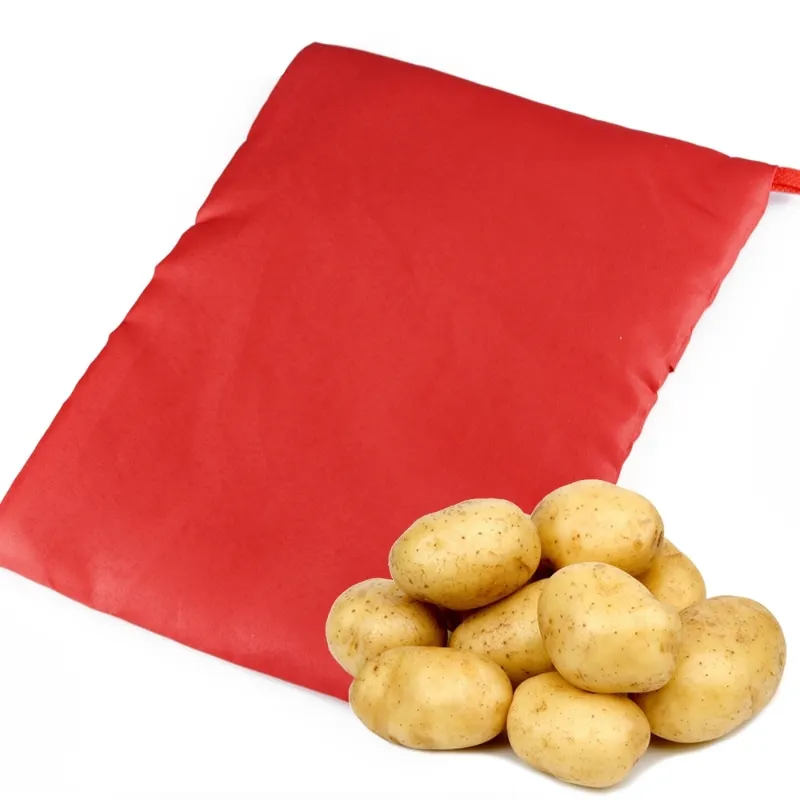 Ideal para Comida Bolsa para Patatas en Microondas Rojo Reutilizable junao 4 Piezas Bolsa de Microondas Papas Bolso de Cocina Bolsa de Patata para Microondas 