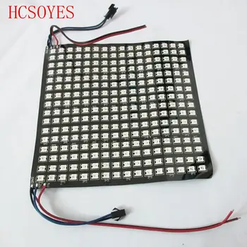 

WS2812B LED Heatsink WS2811 IC 16X16 rgb led module rgb Pixel Digital Individually addr Flexible LED Panel full Colorl DC5V