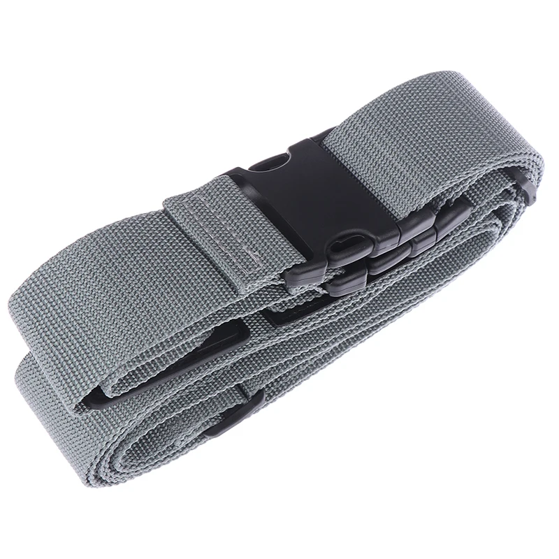 6 Colors Adjustable Lock Travel Luggage Straps Belt Protective Travel Accessories Suitcase Packing Belt - Цвет: GY