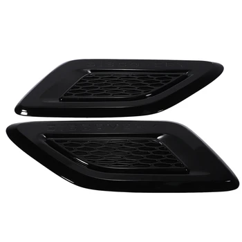 

2Pcs Hood Engine Air Vent Outlet Cover for Land Rover Discovery 5 2017-18 Black