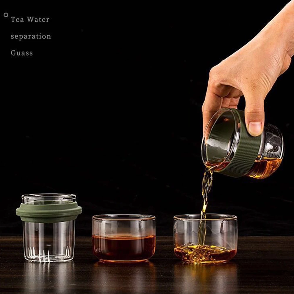 Портативный дорожный чайный набор кунг-фу посуда для напитков кофе изоляция воды стекло горшок термостойкий подарок офис с сумкой для хранения дома