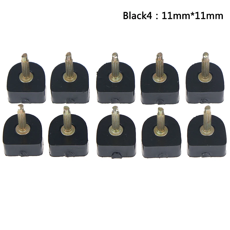 Black 11x11mm 20 шт. = 10 пар пятки, защитные шпильки для ремонта на высоком каблуке, шпильки для женщин, обувь на высоком каблуке, наконечники, краны для подтяжки, замена - Цвет: Black 11x11mm