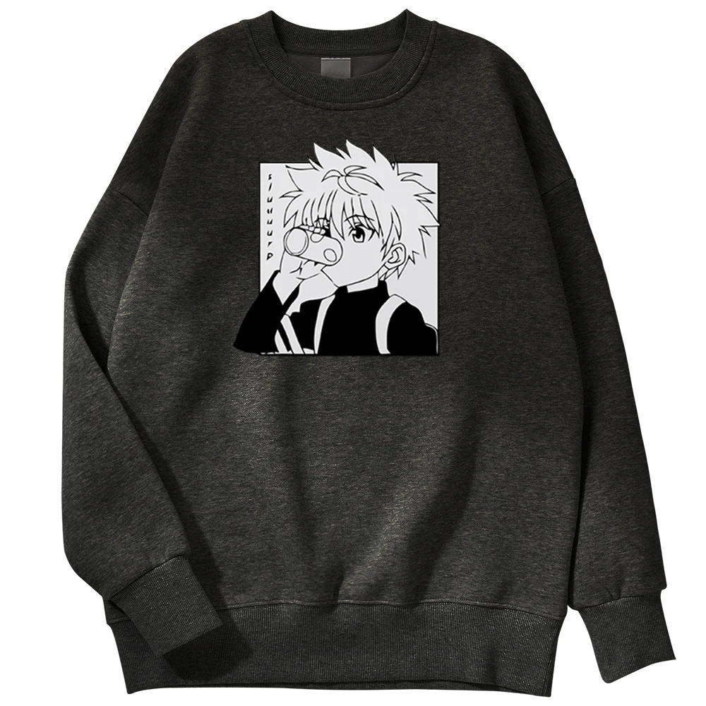 

HunterÃ—Hunter Japan Comics Men Tracksuits Killua Zoldyck Printed Tee Men Sweatshirts High Quality High Quality Man Sweatshirt