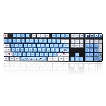 

1 Set Replaceable OEM PBT 108 Keycaps Dye-sublimation Keycap Mechanical Keyboard X5QC