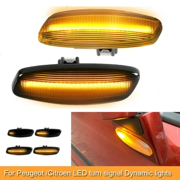 

2pcs LED sequential blinker side marker turn signal indicator lights for Peugeot 207 308 3008 5008 RCZ Partner Citroen C3 C4 C5