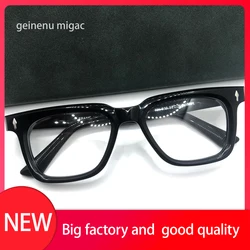 Top Quality Retro Square Optical Eye Glasses Fashion Acetate Ladies Men Reading Myopia Prescription Glasses Transparent Frame