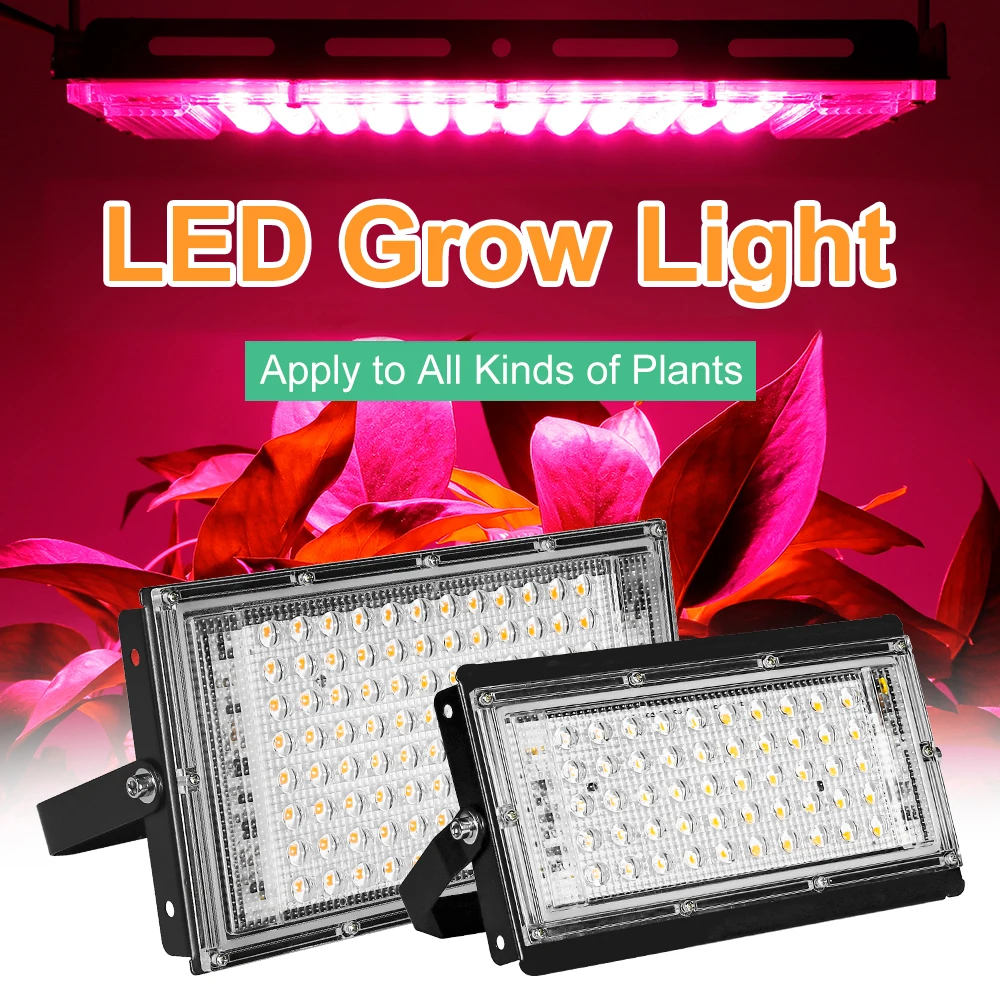 LED Grow Light 50W 100W 200W Phyto Lamp Full Spectrum Phytolamp Plant for Greenhouse Hydroponic Tent | Освещение