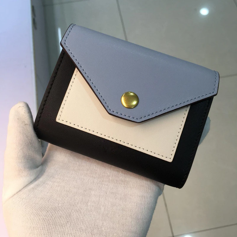 

Women envelope Short wallet purse Clutch Bag High quality Luxury Handbag real Leather Designer Famous Ladies Bags