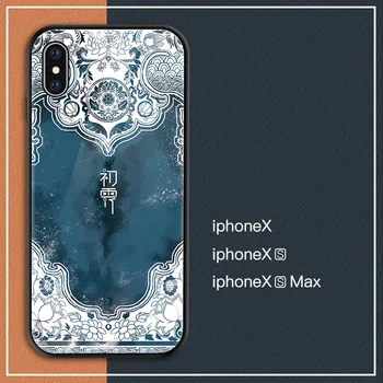 

Chinese Vintage Palace style Case For iphone 11 PRO MAX XS MAX XS XR X Tempered glass phone case 7 8 Plus