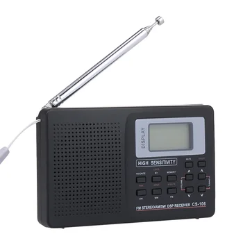 

CS-106 Multiband Stereo Digital Tuner FM/AM/SW Digital Stereo Radio Receiver Radio Antenna with Earphone Output with Alarm Clock