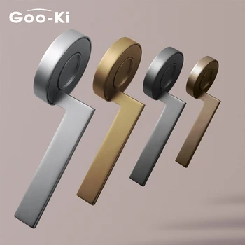

Nordic silent door lock /Bedroom Door Handle with Lock Minimalist Interior Door Handle Lock Cylinder Security Mute Door Lock