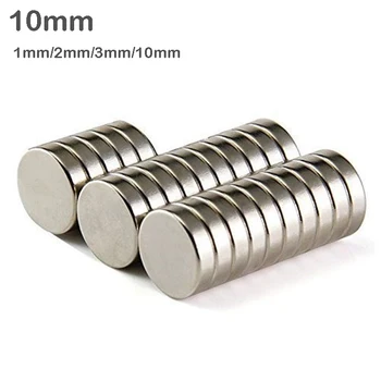

10/20/50/100pcs 10mm Super Powerful Strong Bulk Round NdFeB Neodymium Disc Magnets Dia 10mm thickness 1mm/2mm/3mm/10mm Magnet