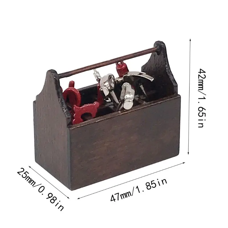 8 шт./компл. 1:12 мини Toolbox кукла, сделанная вручную дом модель мебельные инструменты кукольный домик аксессуары