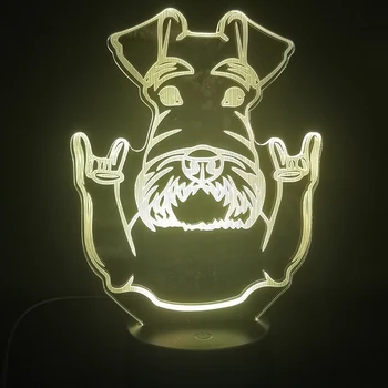 

The Dog Face Animal 3D Lamp Unique Gift for Birthday Decorative Nightlight Bluetooth Speaker Base Usb Led Night Light Lamp