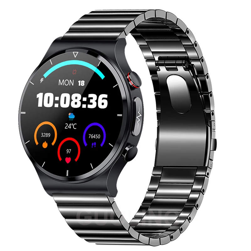 2022 New Health Smart Watch Men ECG+PPG Body Temperature Blood Oxygen Heart Rate IP68 Waterproof Wireless Charger Men Smartwatch 