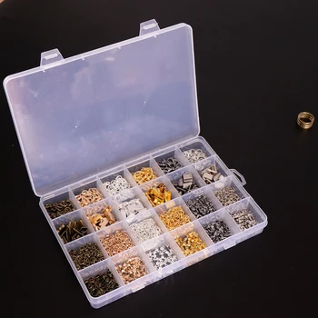 

2100 Pcs/Box Jewelry Making Kit 6 Colors with Open Jump Rings, Lobster Clasps, Cord Ends and Ribbon Ends with a Open Ring Tool