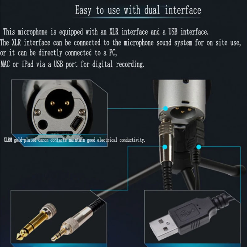 Аудио Technica ATR2100-USB мобильный компьютер K песня запись Портативный динамический микрофон