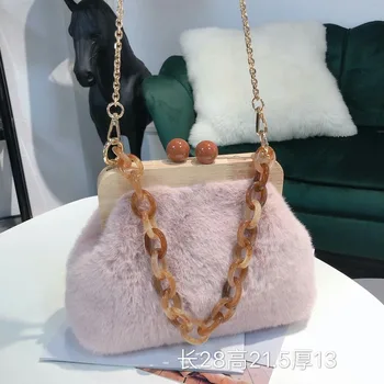

2019 New Style Acrylic Clip Maomao Bag Hand Crossbody Bag Women's Purses and Handbags